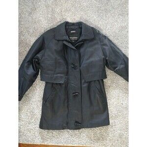 Wilsons Leather Jacket Coat Women's Medium Long Vented Thinsulate Zip out liner